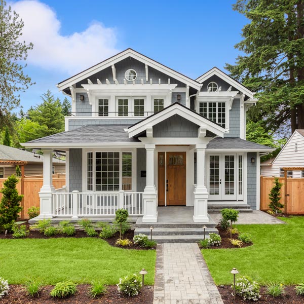 light blue house